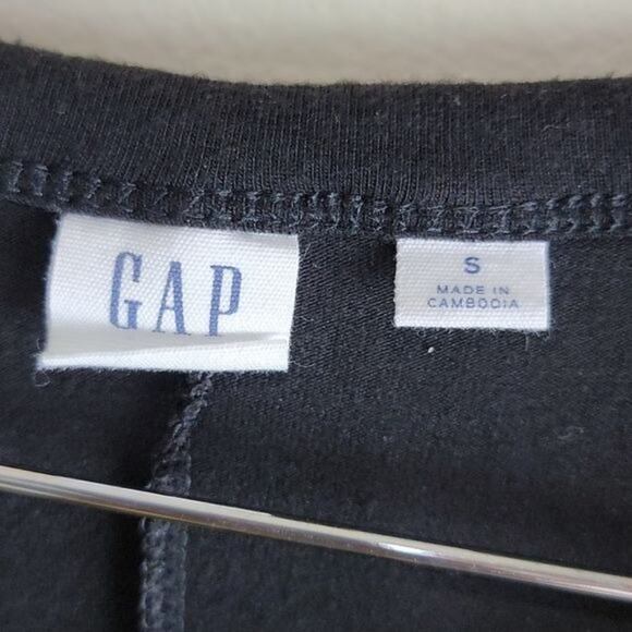 Gap Midi Dress Scoop Neck Long Sleeve Black size S - Picture 6 of 6